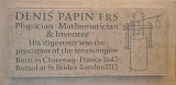 Мемориальная доска Д. Папину в St.Brides Church, установленная в январе 2019 года. Источник: http://www.stbrides.com/news/2016/07/more-fascinating-history.html