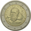 2 евро с изображением Г. Галилея, 2014, Италия