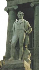 Statue of Sir Humphry Davy in Penzance, Cornwall, England