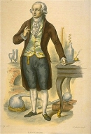 ЛАВУАЗЬЕ Антуан Лоран (Lavoisier Antoine Laurent). color Line engraving by Louis Jean Desire Delaistre, after a design by Julien Leopold Boilly