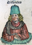 АРИСТОТЕЛЬ. Изображение в Нюрнбергских хрониках. 1493.