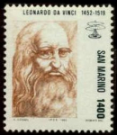 Почтовая марка Леонардо да Винчи