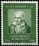 Марка с изображением Д. Романьози