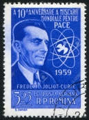 Марка с изображением Фредерика Жолио-Кюри (Румыния)